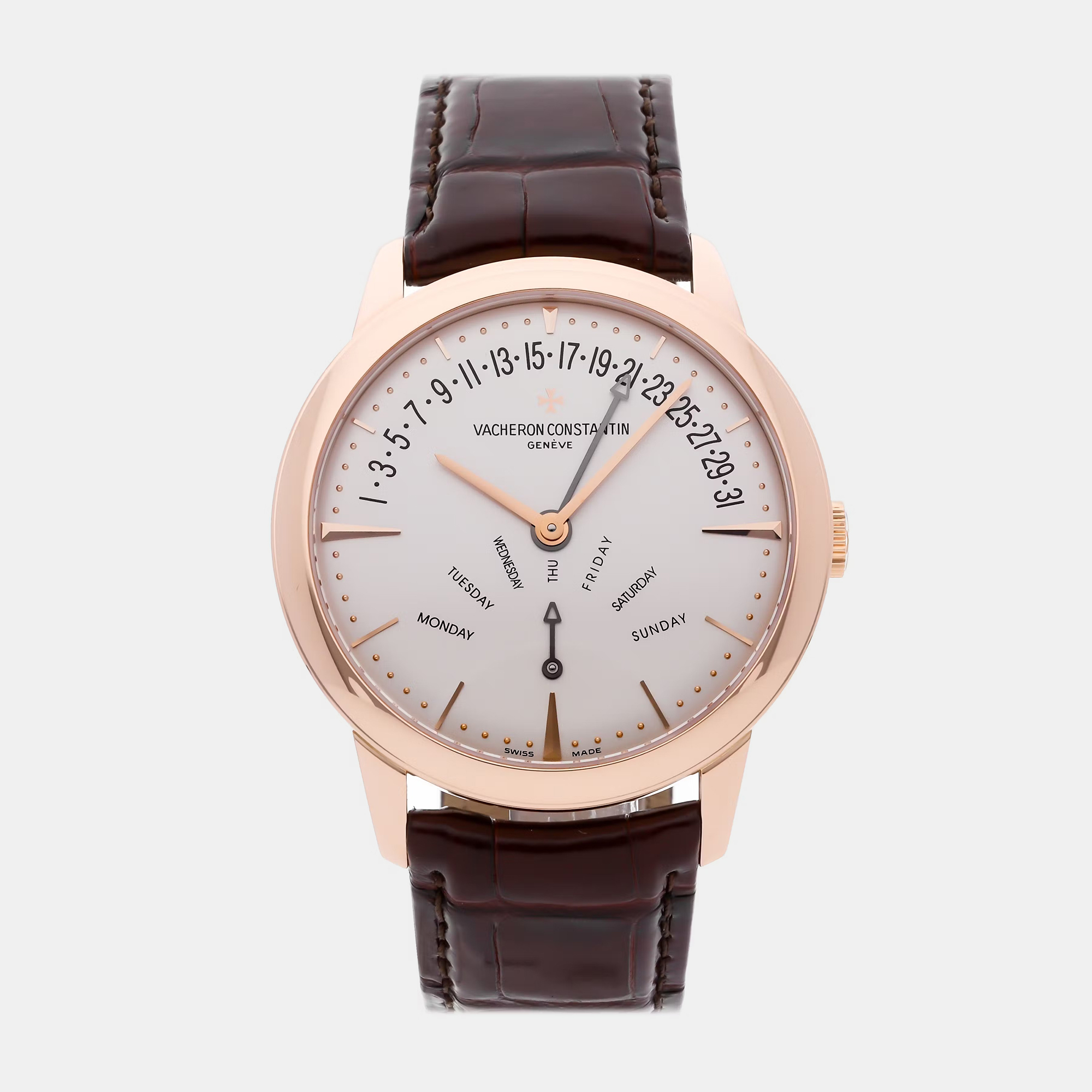 Pre-owned Vacheron Constantin Patrimony Retrograde Day-date 86020/000r-9239 In Silver