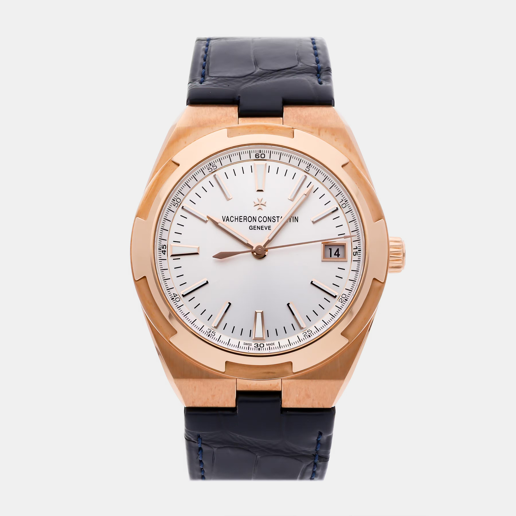 Pre-owned Vacheron Constantin Overseas 4500v/000r-b127 Automatic Men's Watch 41 Mm In Silver
