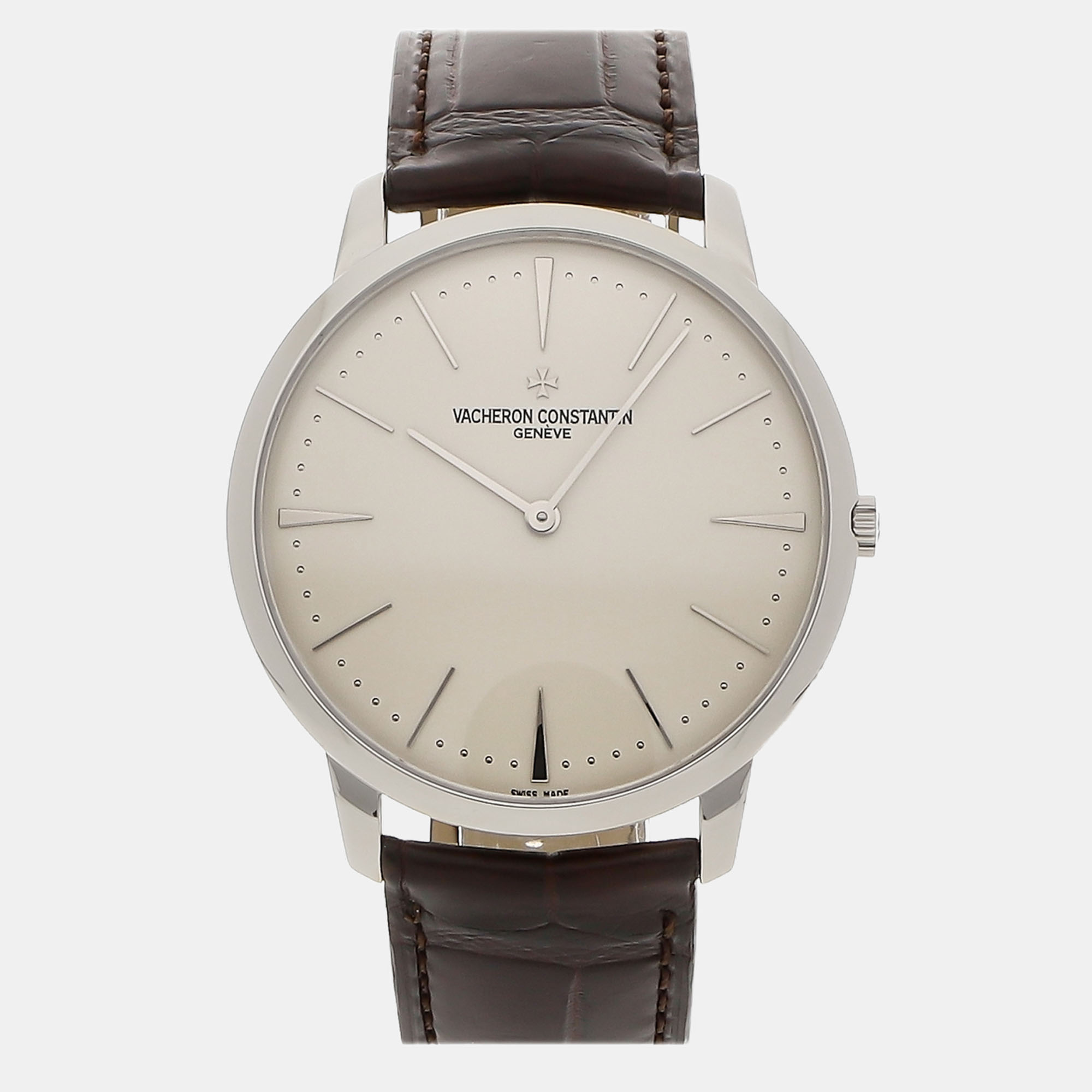 Pre-owned Vacheron Constantin Patrimony 81180/000g-9117 Manual Winding Men's Watch 40 Mm In Silver