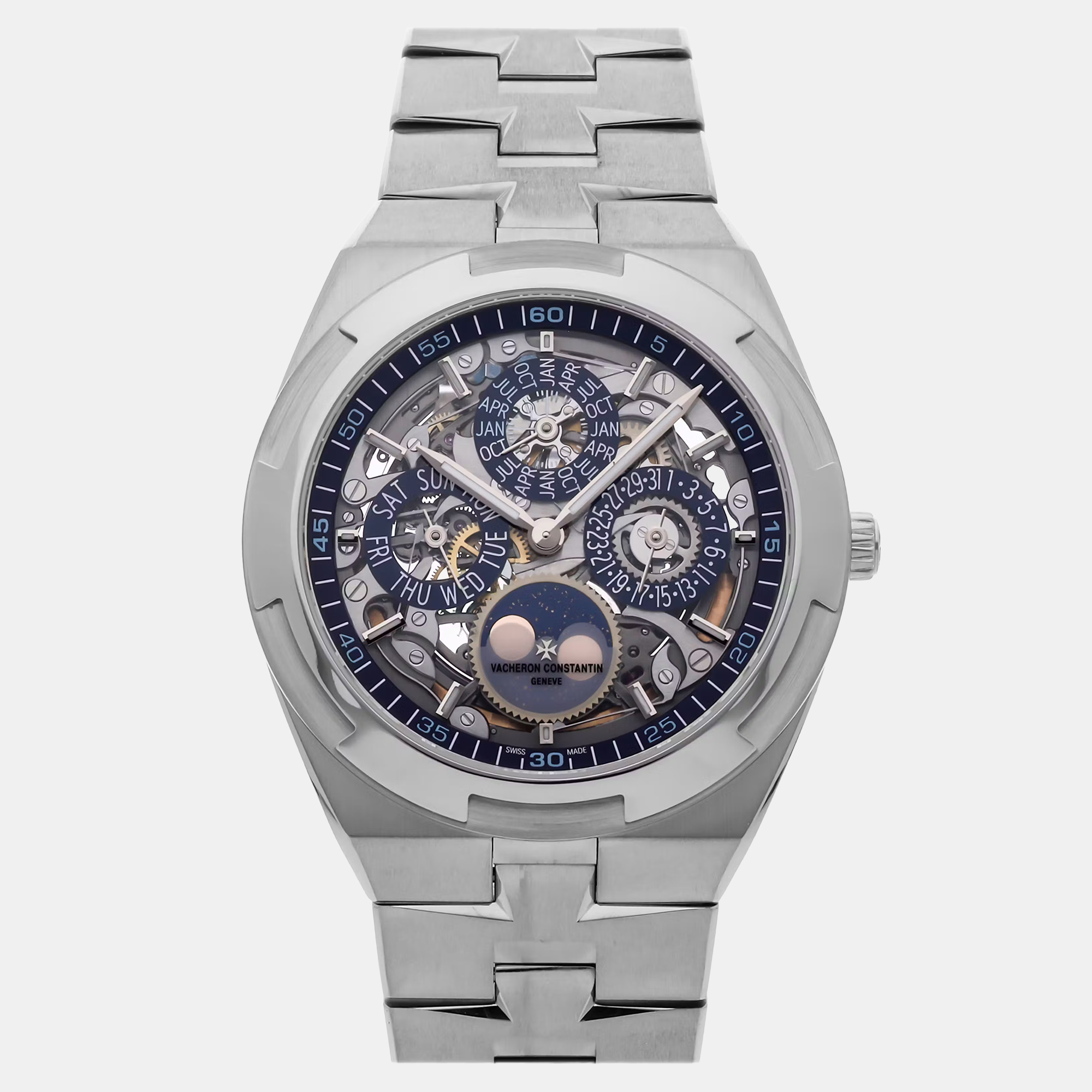 

Pre-Owned Vacheron Constantin Overseas Perpetual Calendar 4300V/220G-B946, Silver