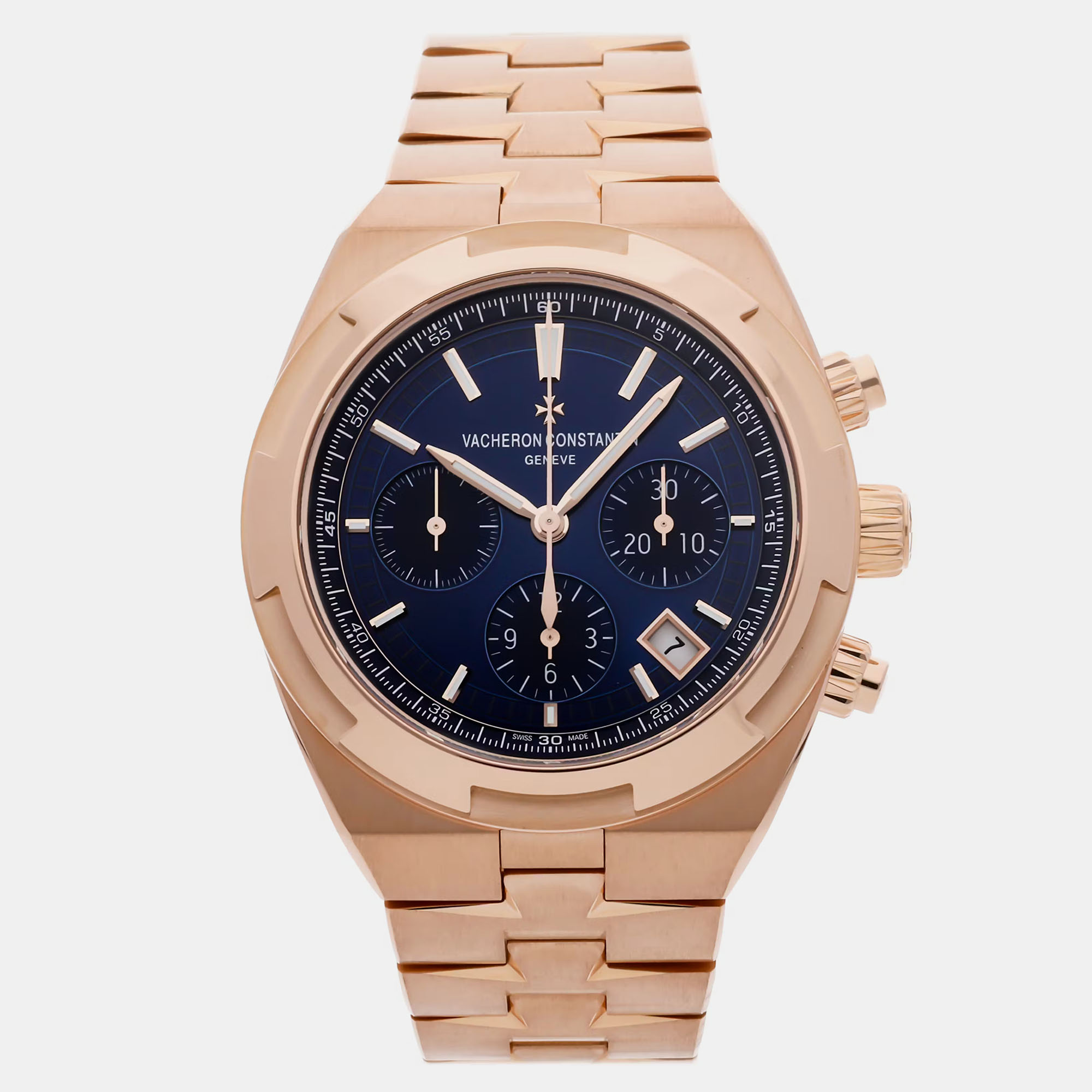 

Pre-Owned Vacheron Constantin Overseas Chronograph 5500V/110R-B952, Blue