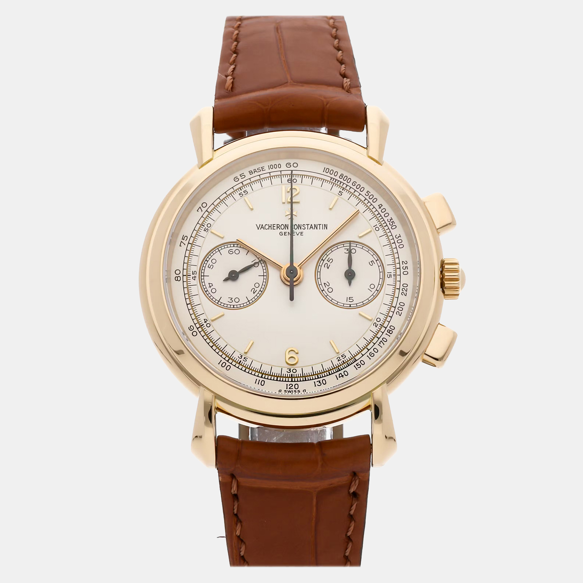 

Pre-Owned Vacheron Constantin Les Historiques 47101/000J Silver Manual Winding 18k Yellow Gold Men's Wristwatch 37 MM