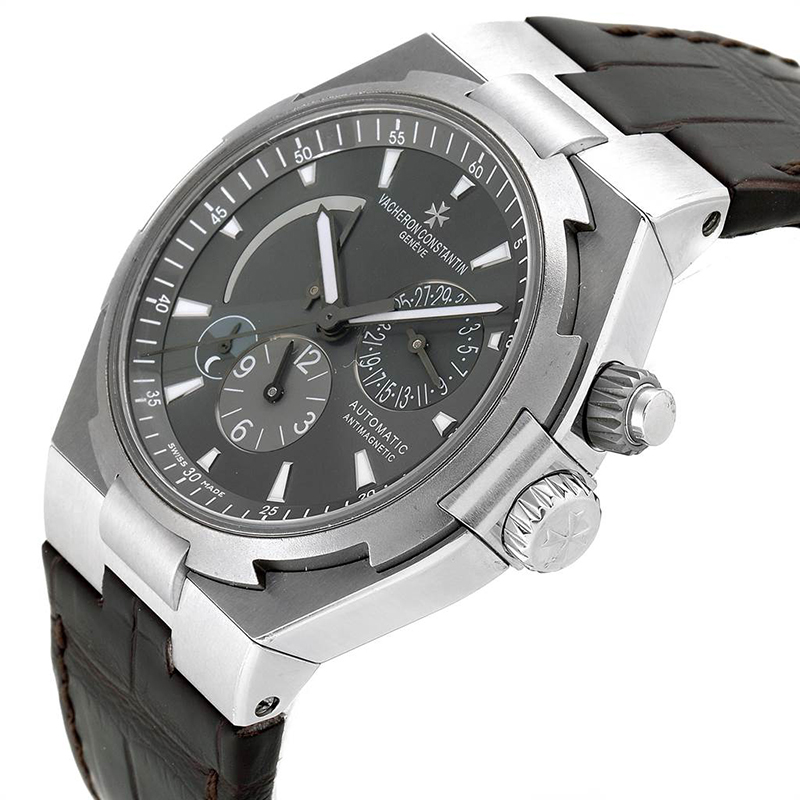 

Vacheron Constantin Silver Stainless Steel Overseas Dual Time, Grey