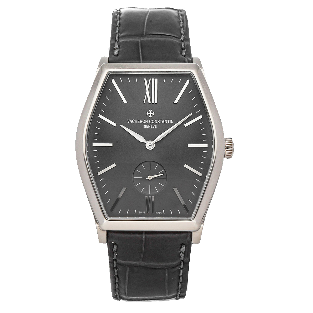 Pre-owned Vacheron Constantin Black 18k White Gold Malte 82230/000g-9185 Men's Wristwatch 42 X 36 Mm