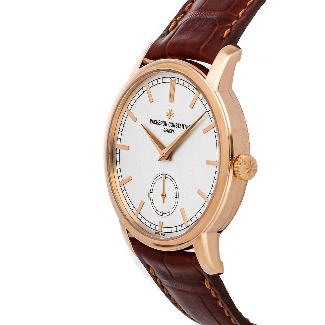 

Vacheron Constantin Silver 18K Rose Gold Patrimony Traditionelle 82172/000R-9382 Men's Wristwatch 38 MM