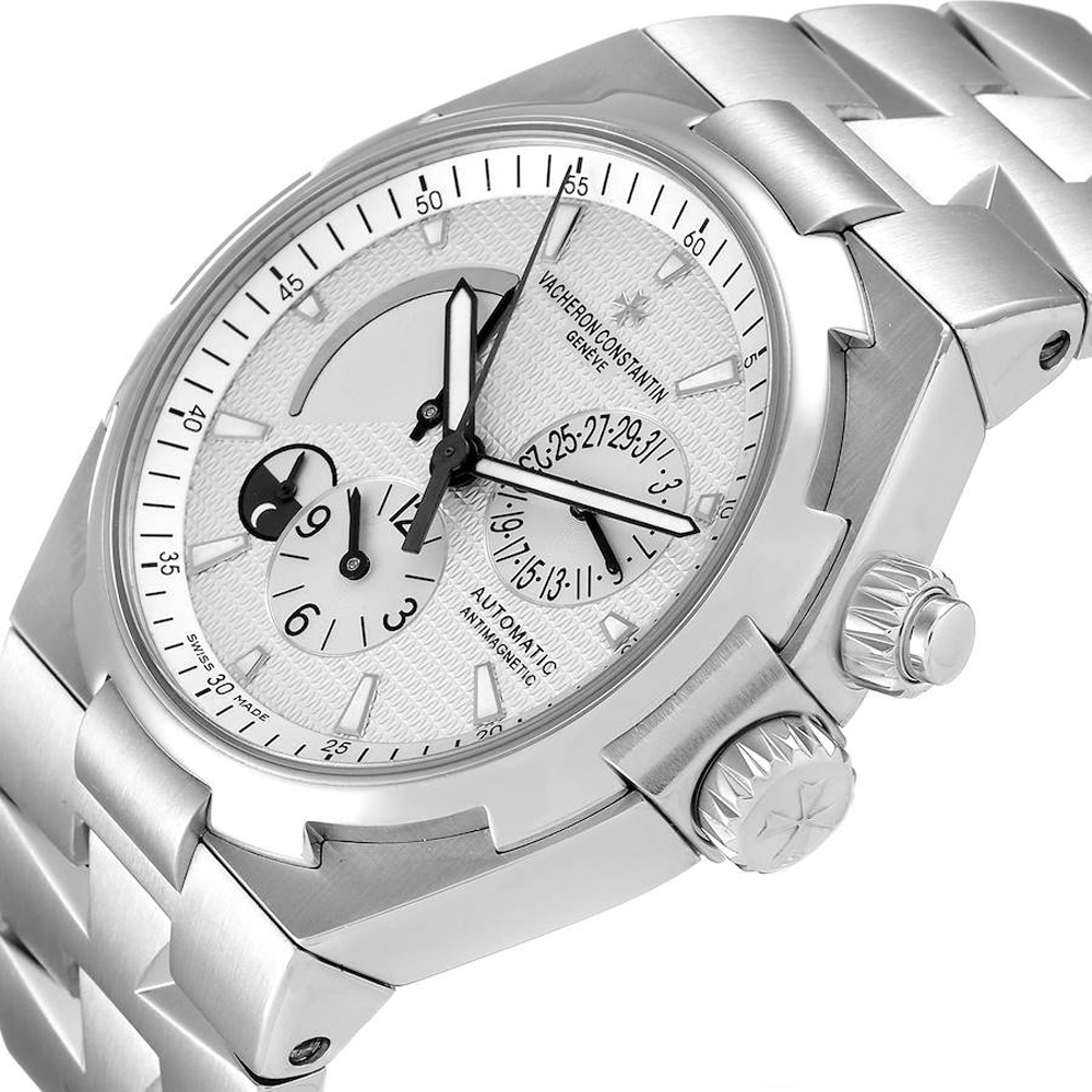 

Vacheron Constantin Silver Stainless Steel Overseas Dual Time