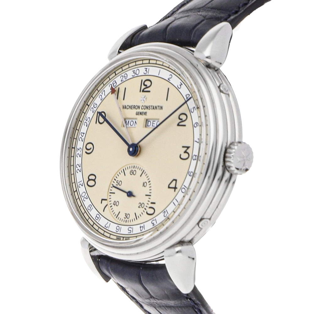 

Vacheron Constantin Silver Stainless Steel Historique Triple Calendrier 1942 3110V/000A-B426 Men's Wristwatch 40 MM