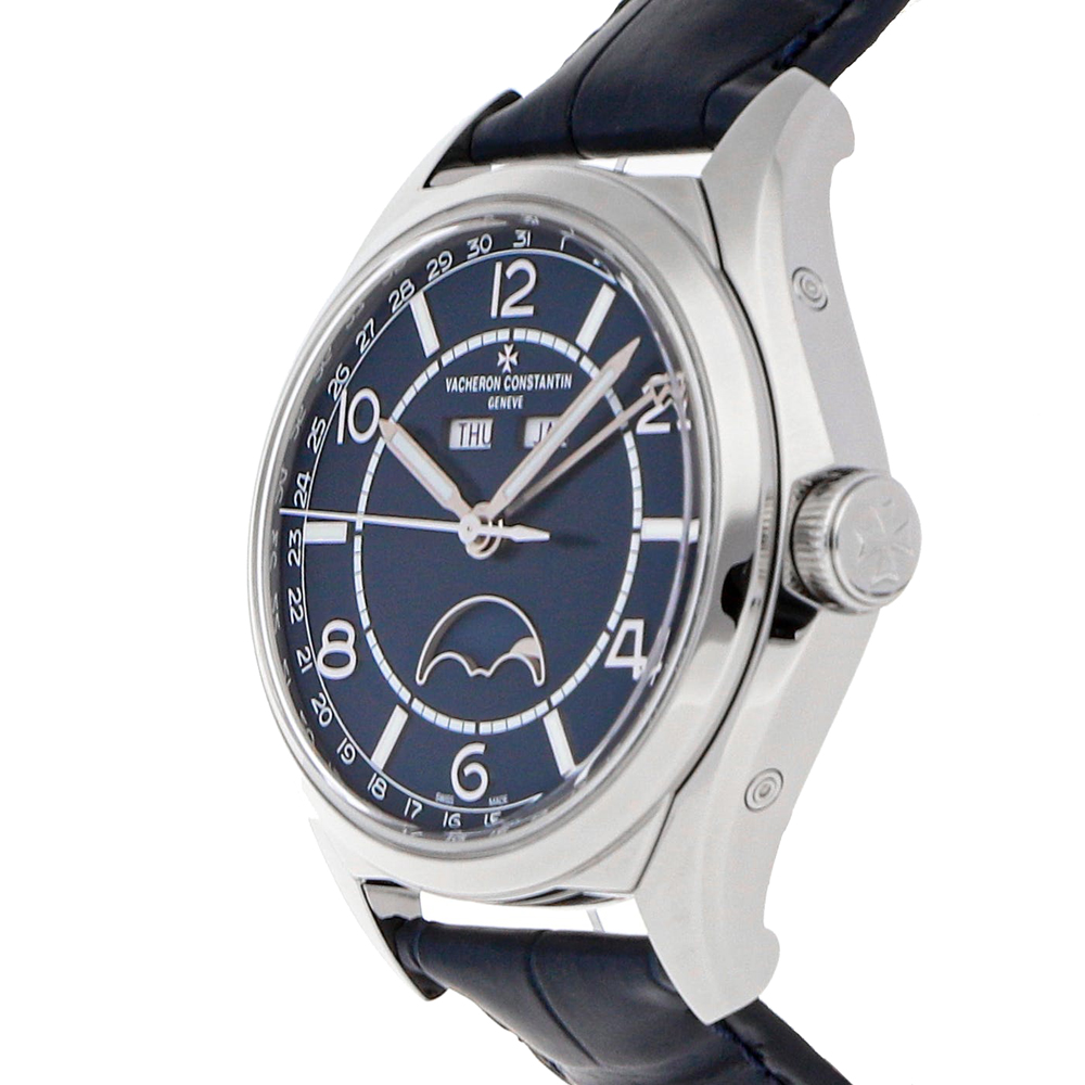 

Vacheron Constantin Blue Stainless Steel FiftySix Complete Calendar 4000E/000A-B548 Men's Wristwatch 40 MM