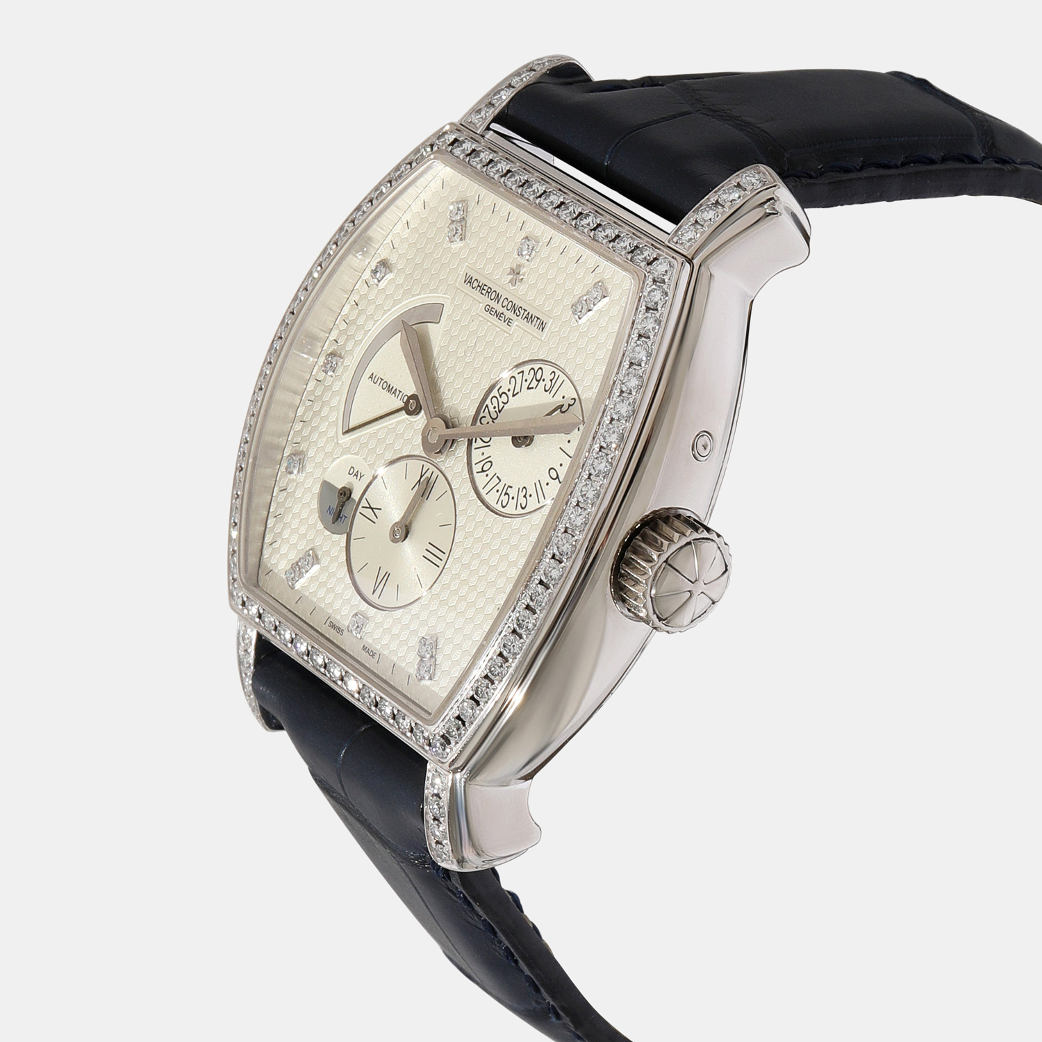 

Vacheron Constantin Silver 18k White Gold Malte 47700/000G-9416 Automatic Men's Wristwatch 36 mm