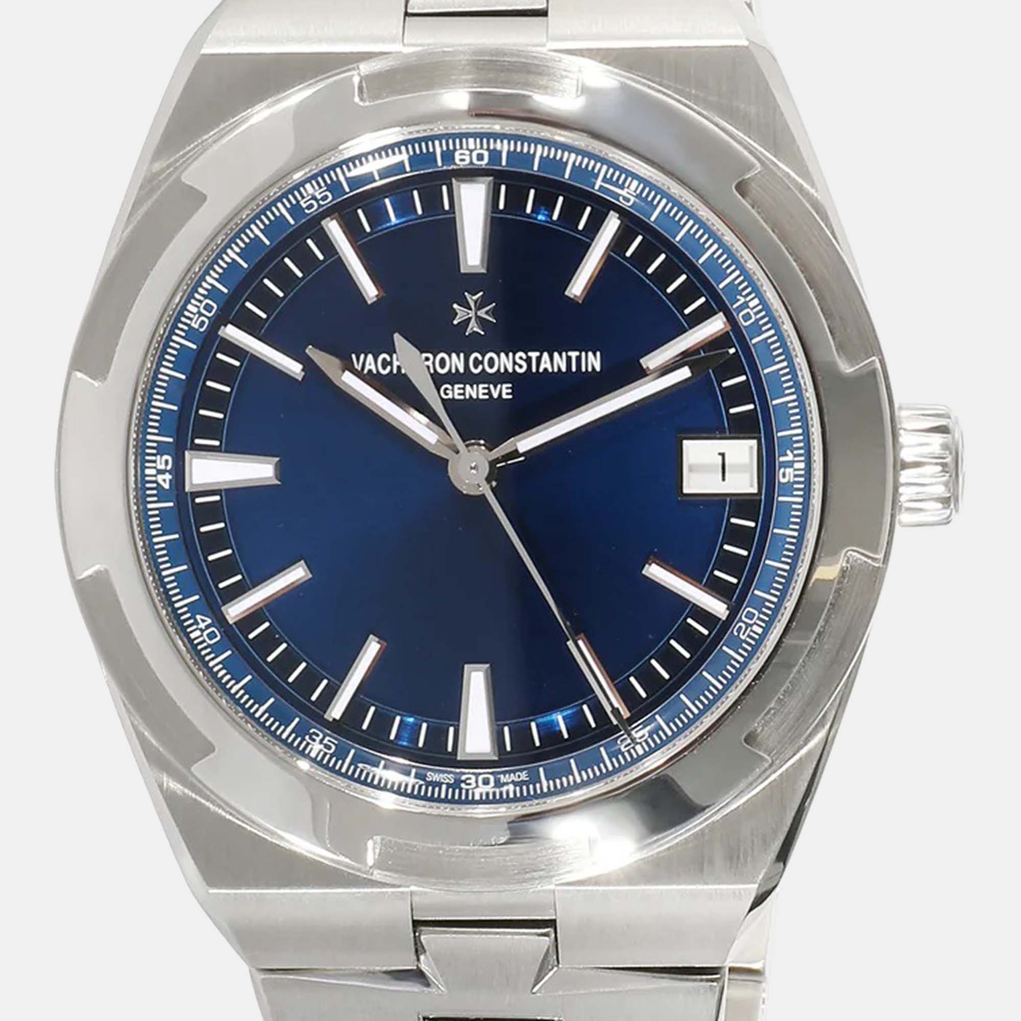 Vacheron Constantin Blue Stainless Steel Overseas 4500V 110A B128