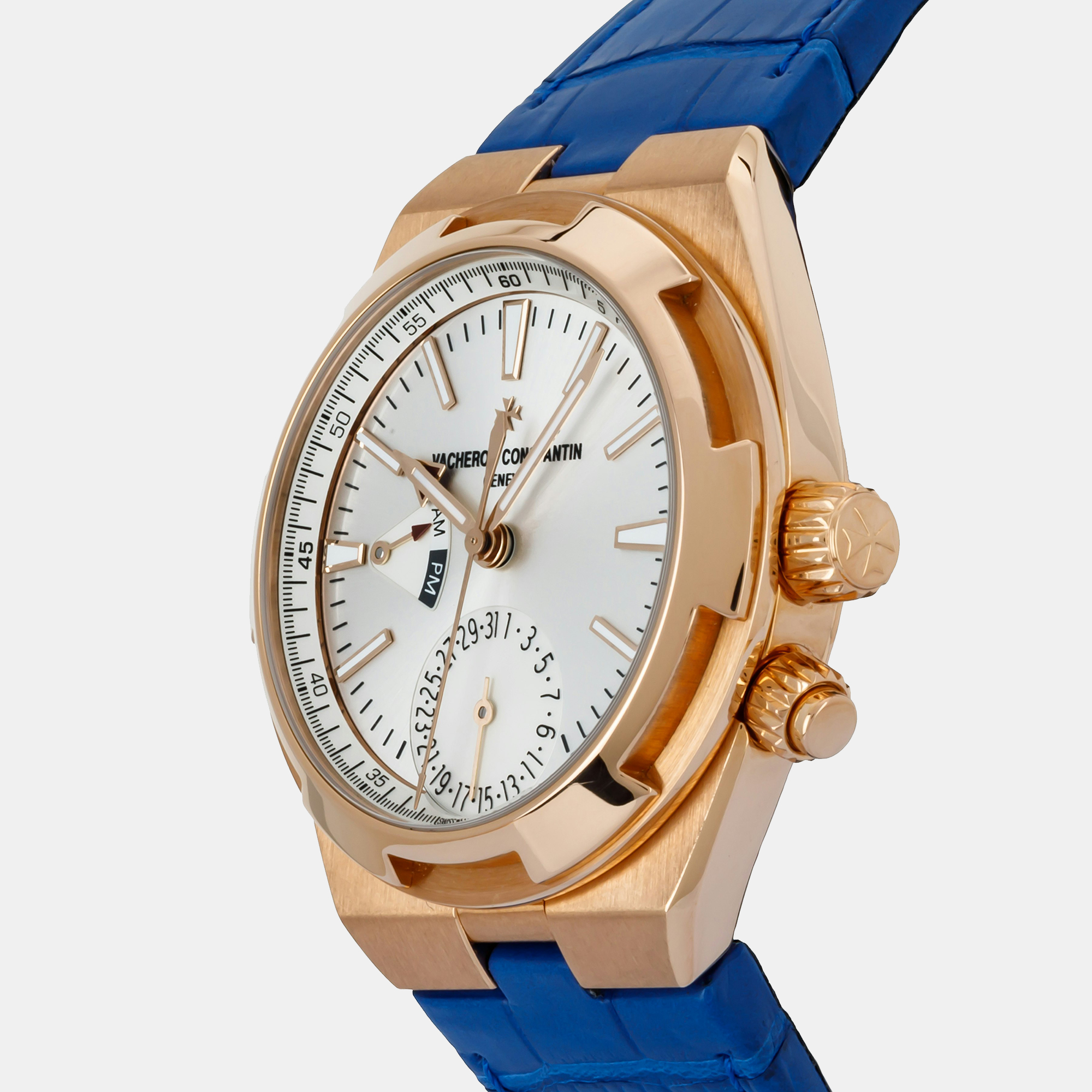 

Vacheron Constantin Silver 18k Rose Gold Overseas 7900V/000R-B336 Automatic Men's Wristwatch 41 mm