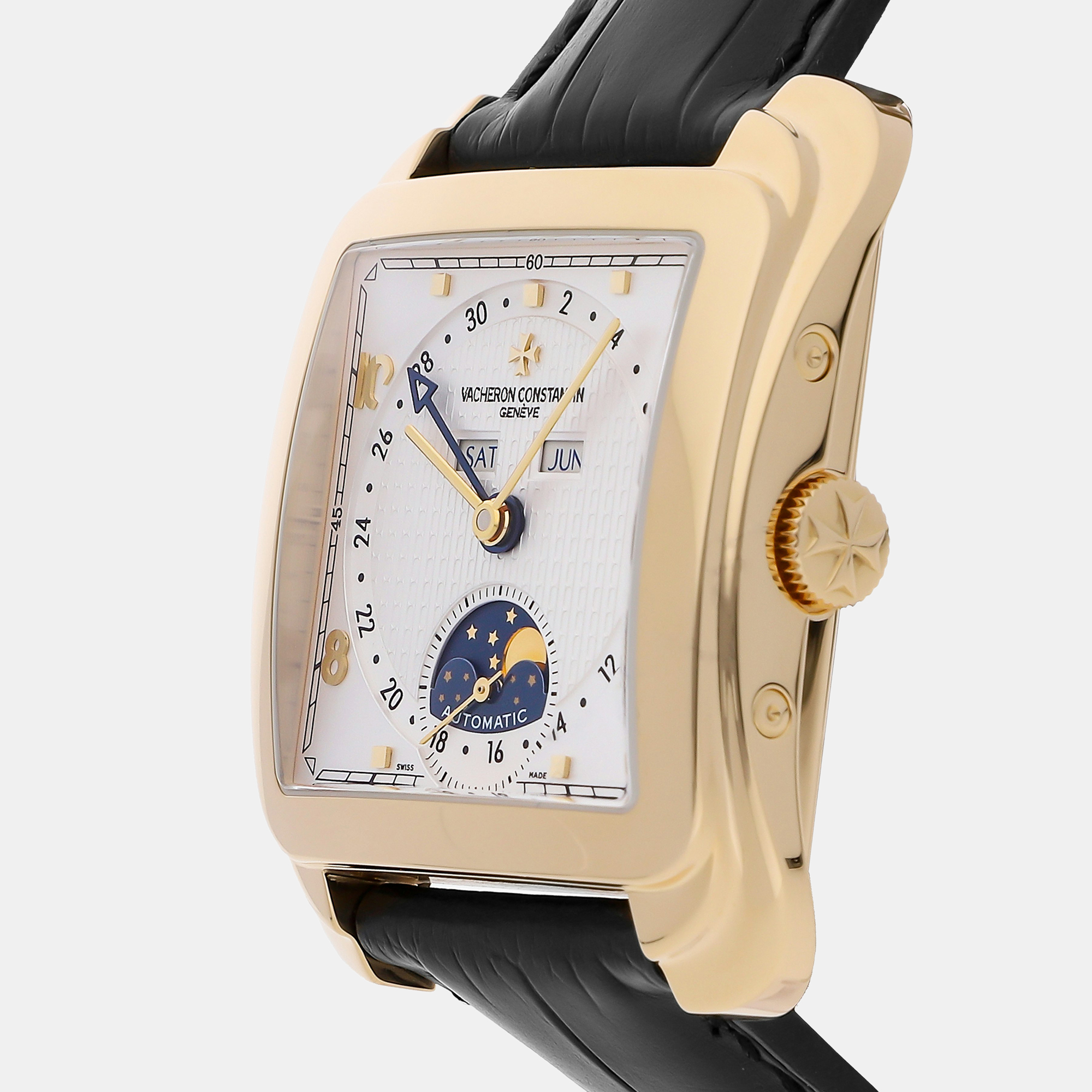 

Vacheron Constantin Silver 18k Yellow Gold Historiques 47300/000J-9065 Manual Winding Men's Wristwatch 35 mm