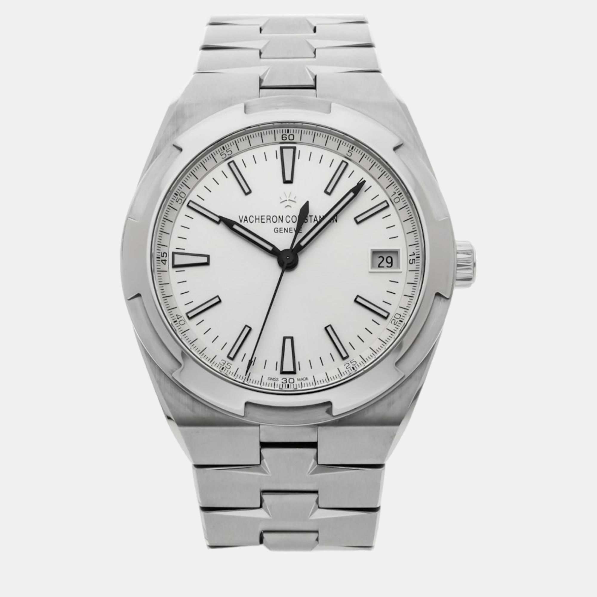 

Vacheron Constantin Silver Stainless Steel Overseas Automatic Men's Wristwatch 41 mm