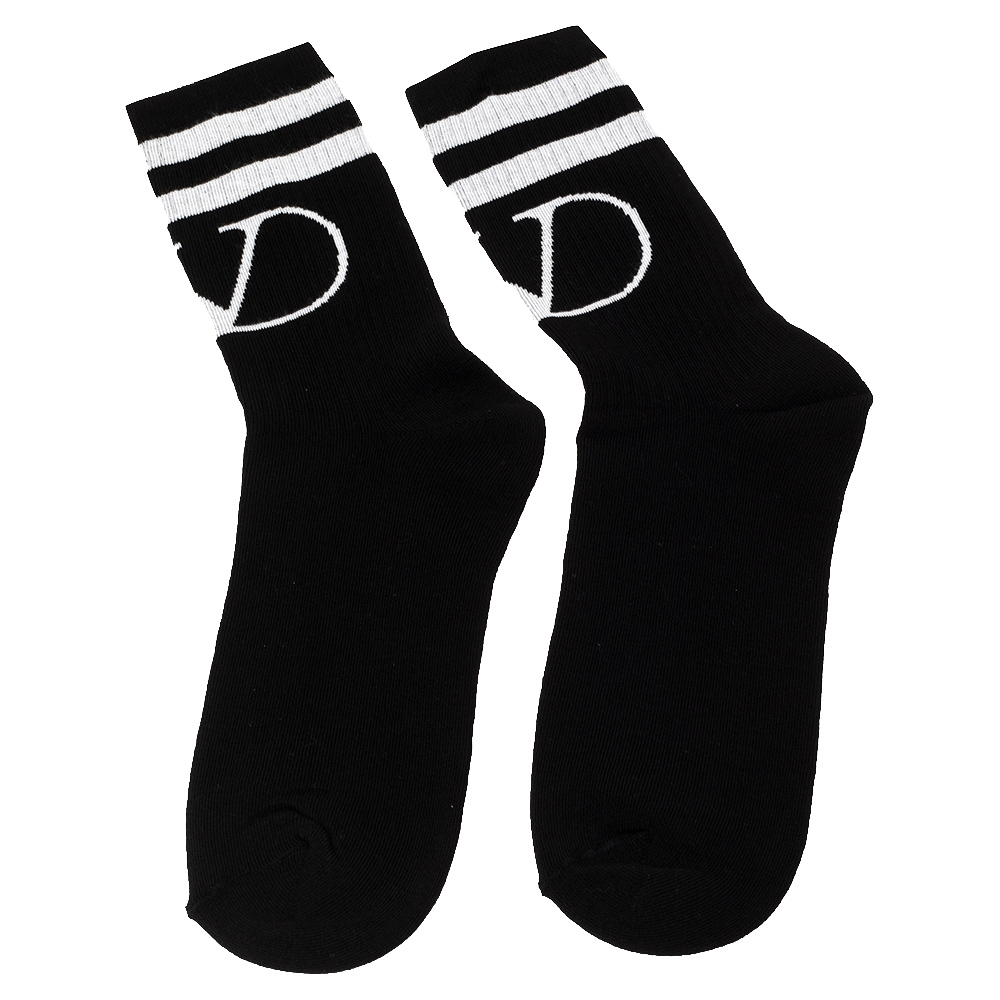 

Valentino Black/White Cotton Vlogo Socks S