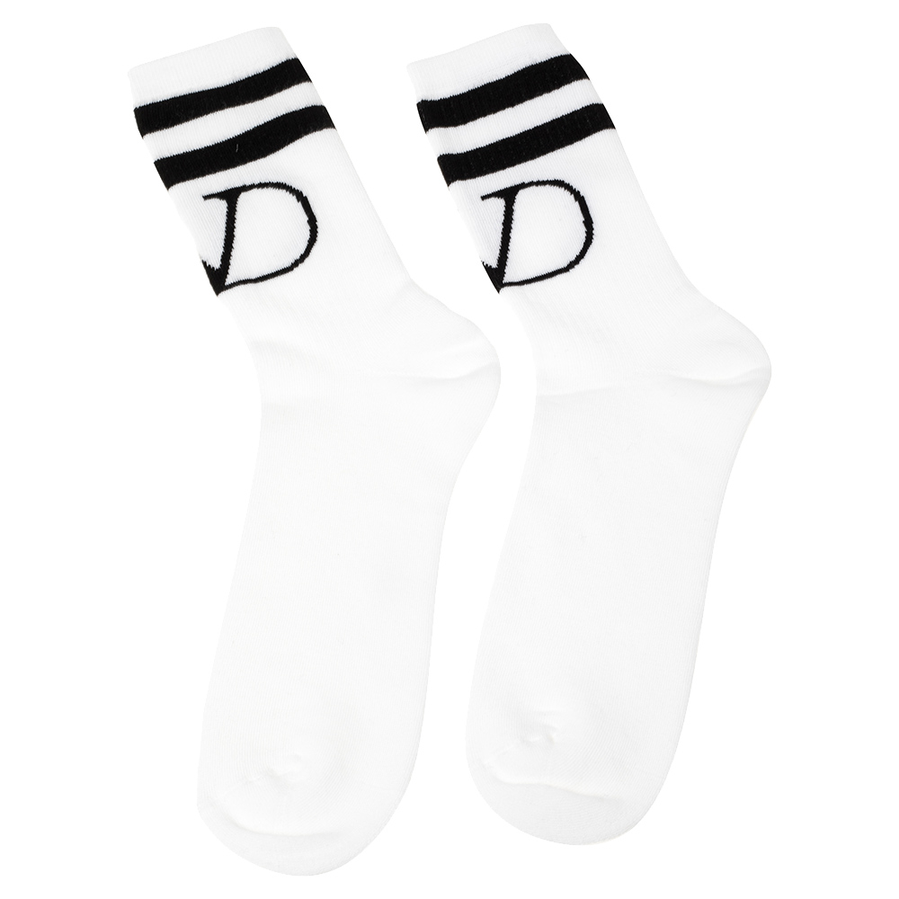 

Valentino White/ Black Cotton Vlogo Socks Size S