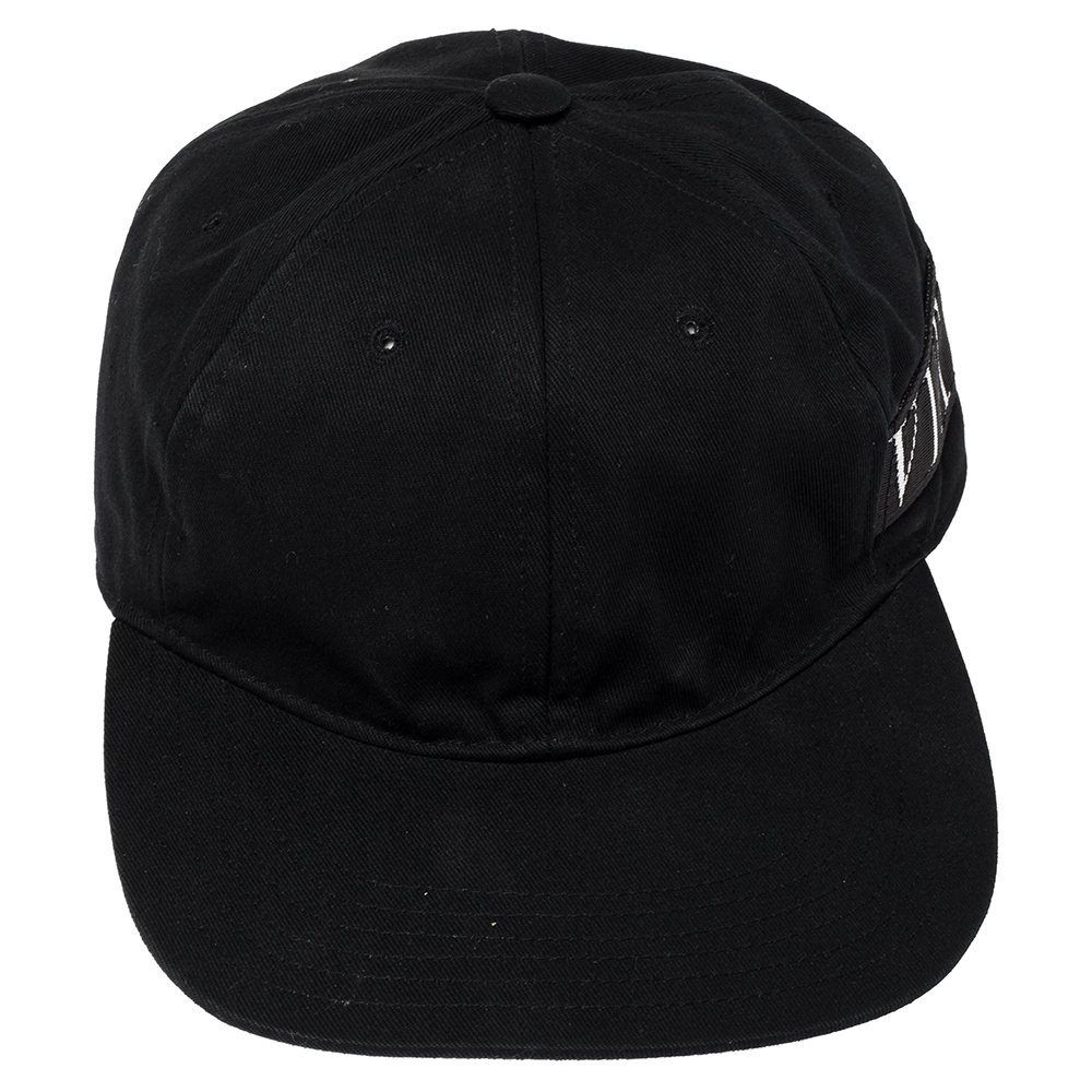 

Valentino Black VLTN Logo Baseball Cap 57