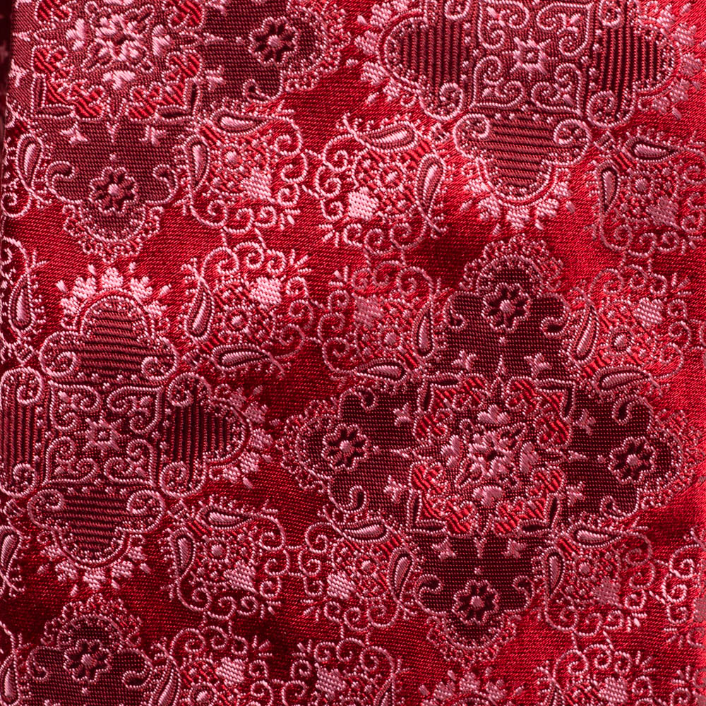 

Valentino Red Floral Jacquard Silk Tie