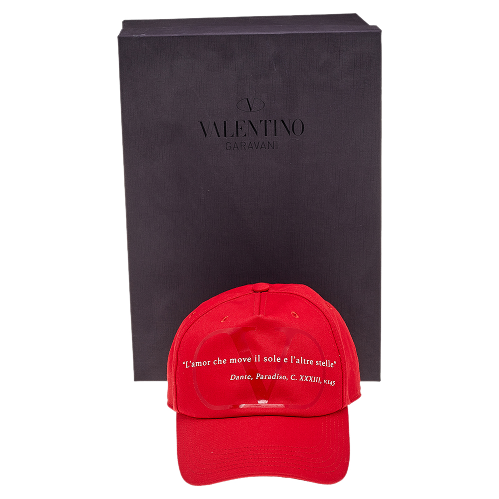 

Valentino Red VLOGO Love Lab Cotton Baseball Hat Size