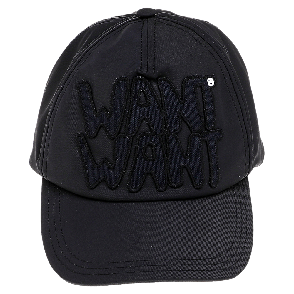 

Valentino Black Lovers Language Embroidered Baseball Hat Size