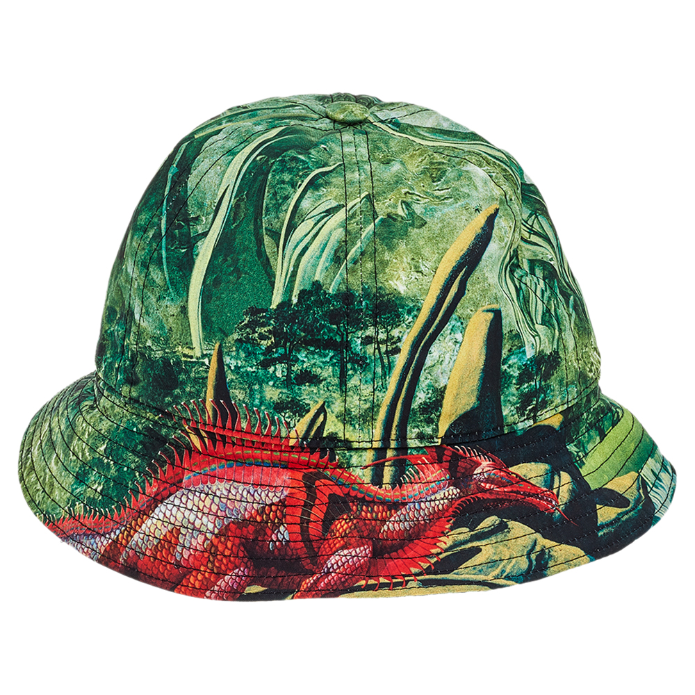 

Valentino Green Red Dragon Print Bucket Hat Size