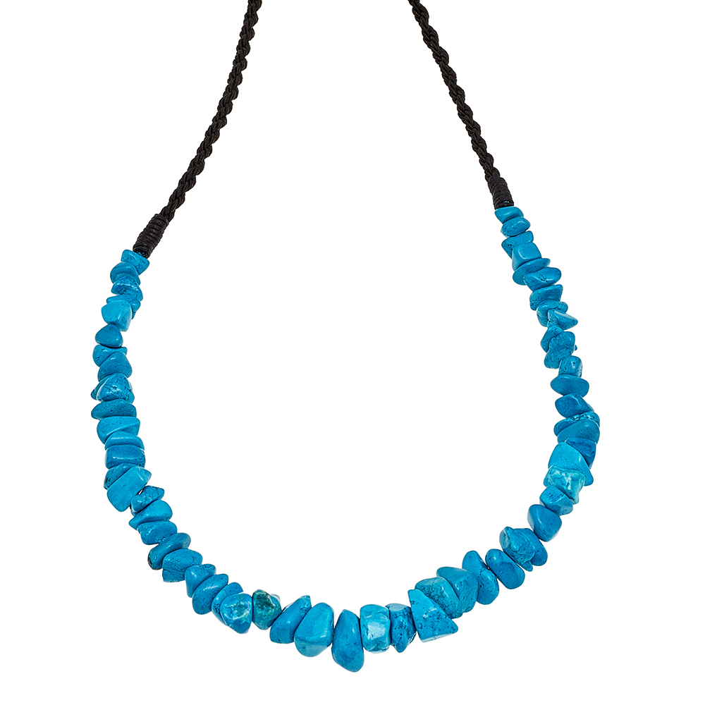 

Valentino Turquoise Resin Corded Necklace, Blue