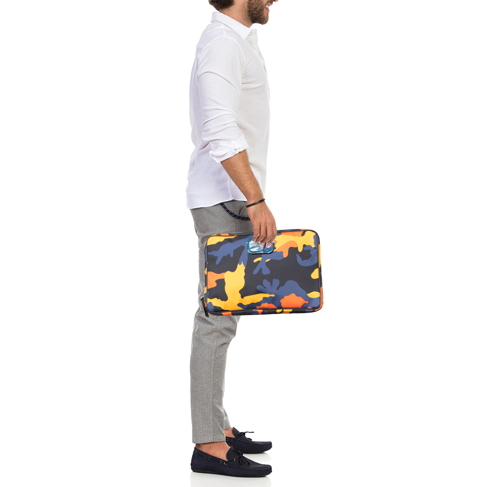 

Valentino Multicolor Camouflage Print Canvas Laptop Case