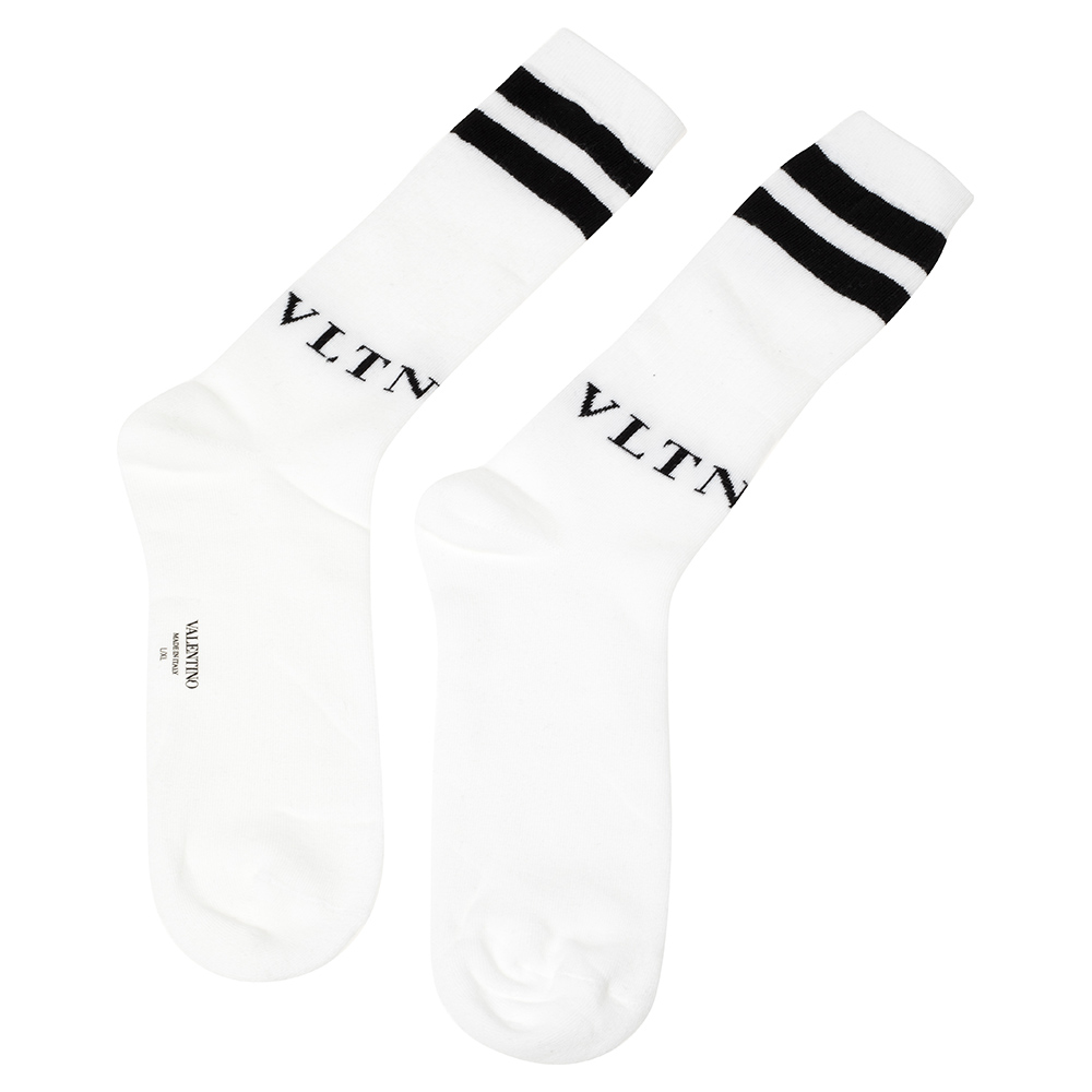 

Valentino Bianco/Nero VLTN Socks L/X, White