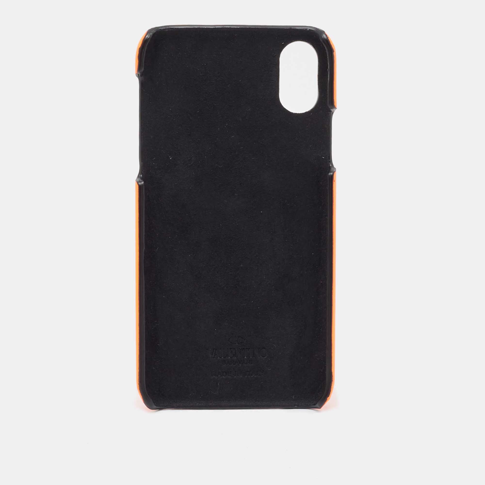 

Valentino Neon Orange Leather VLTN iPhone X/XS Cover
