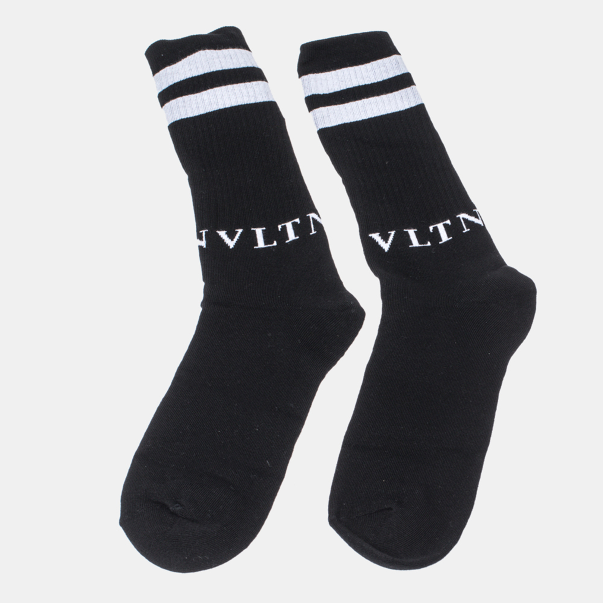 VIP【関税送料無料】希少 VALENTINO COTTON SOCKS Valentino Black/White Cotton VLTN Socks Size S/M Valentino | TLC