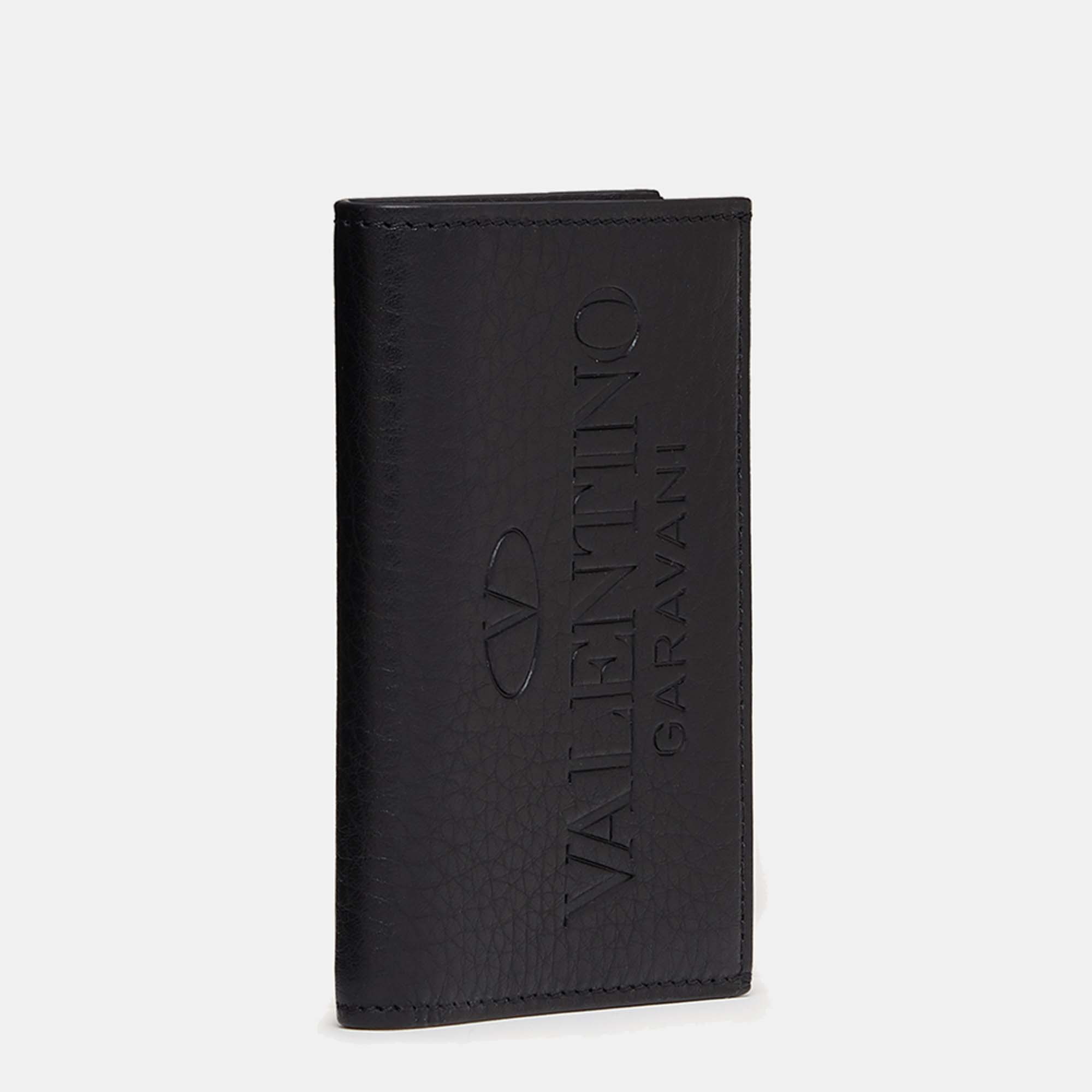 

Valentino Black Leather Card Case