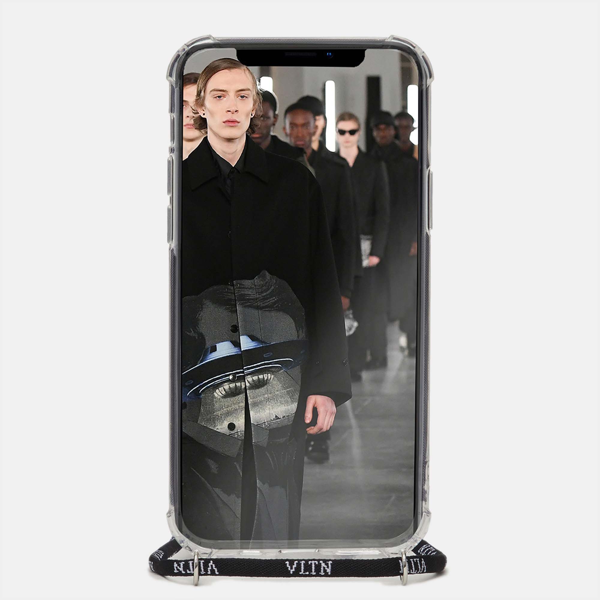 

Valentino Transparent/Black Rubber VLTN Neck iPhone 11 Cover