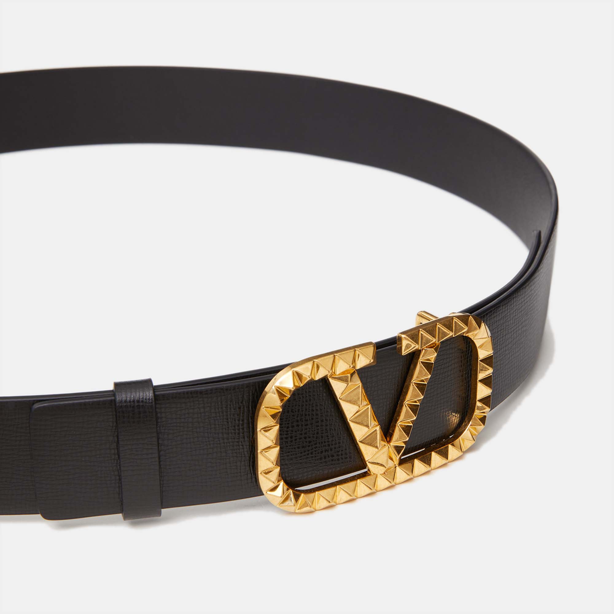 

Valentino Vlogo Black Leather Belt
