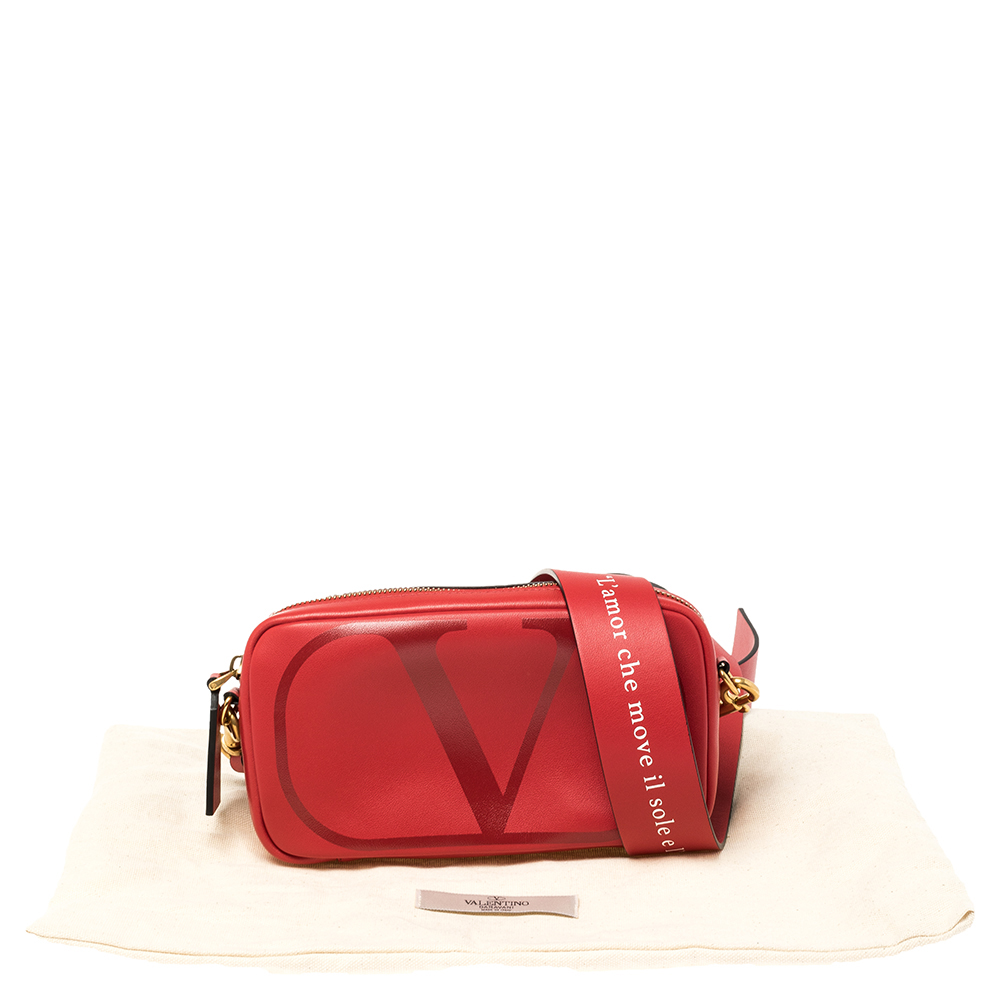 

Valentino Red Leather Love Lab Crossbody Bag