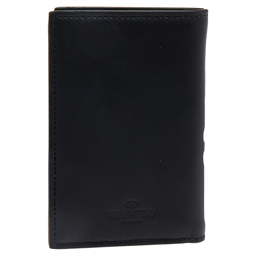 

Valentino Black Leather Want Card Holder