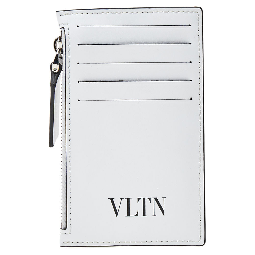 

Valentino White Flowersity Print Leather Card Holder
