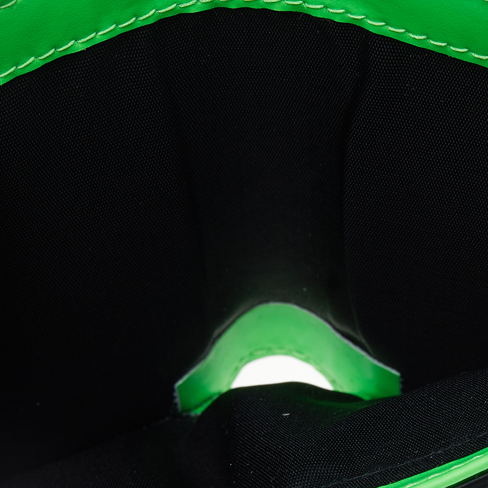 

Valentino Neon Green Leather VLTN Billfold Wallet