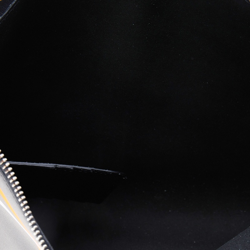 

Valentino Black Leather V Logo Signature 3D Zip Pouch