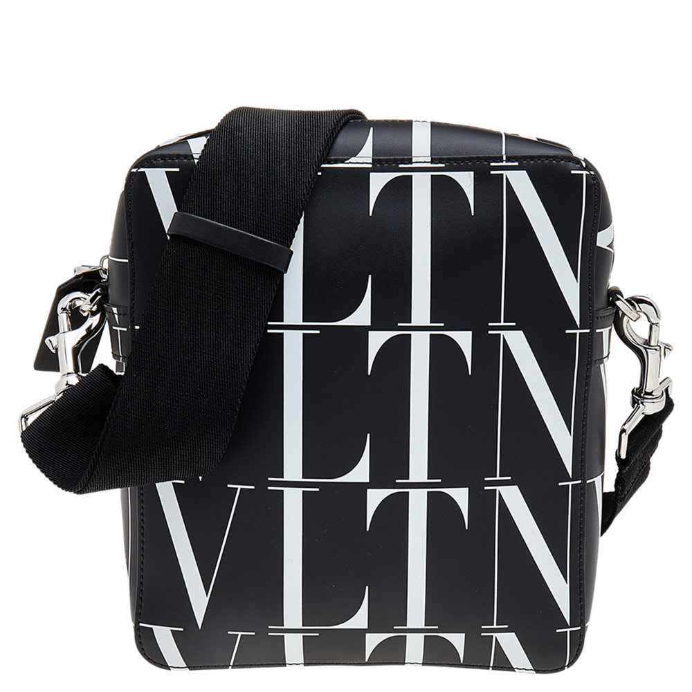 Valentino Black Leather VLTN Messenger Bag Valentino | TLC