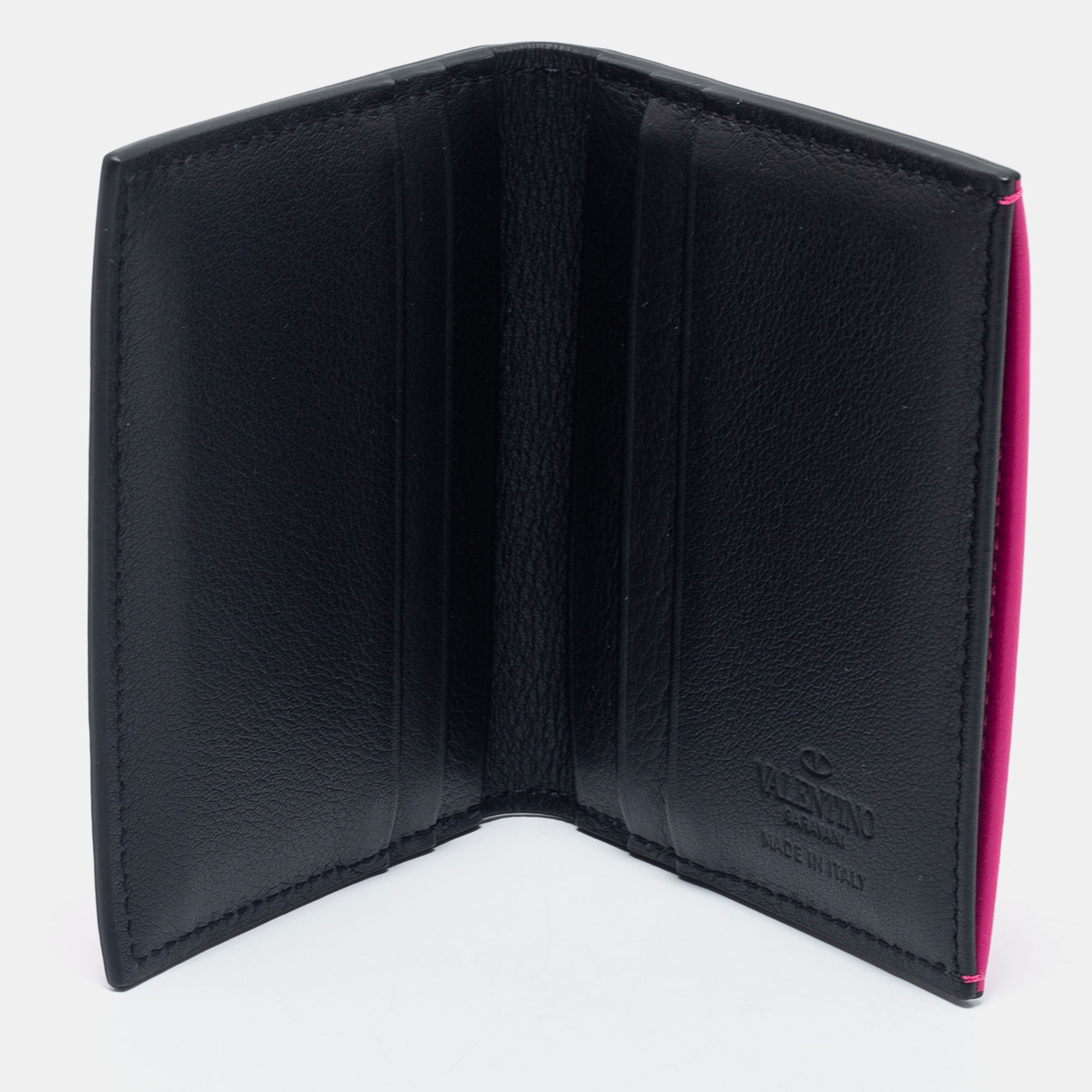

Valentino Pink Leather Lacquered VLogo Signature Card Holder