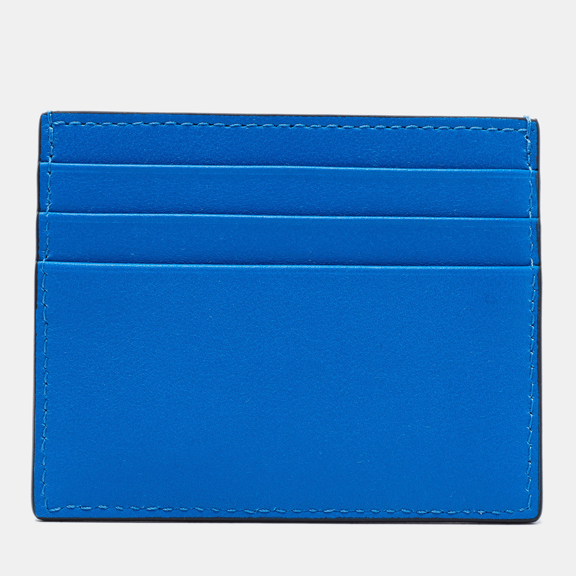 

Valentino Blue Leather VLOGO Card Holder