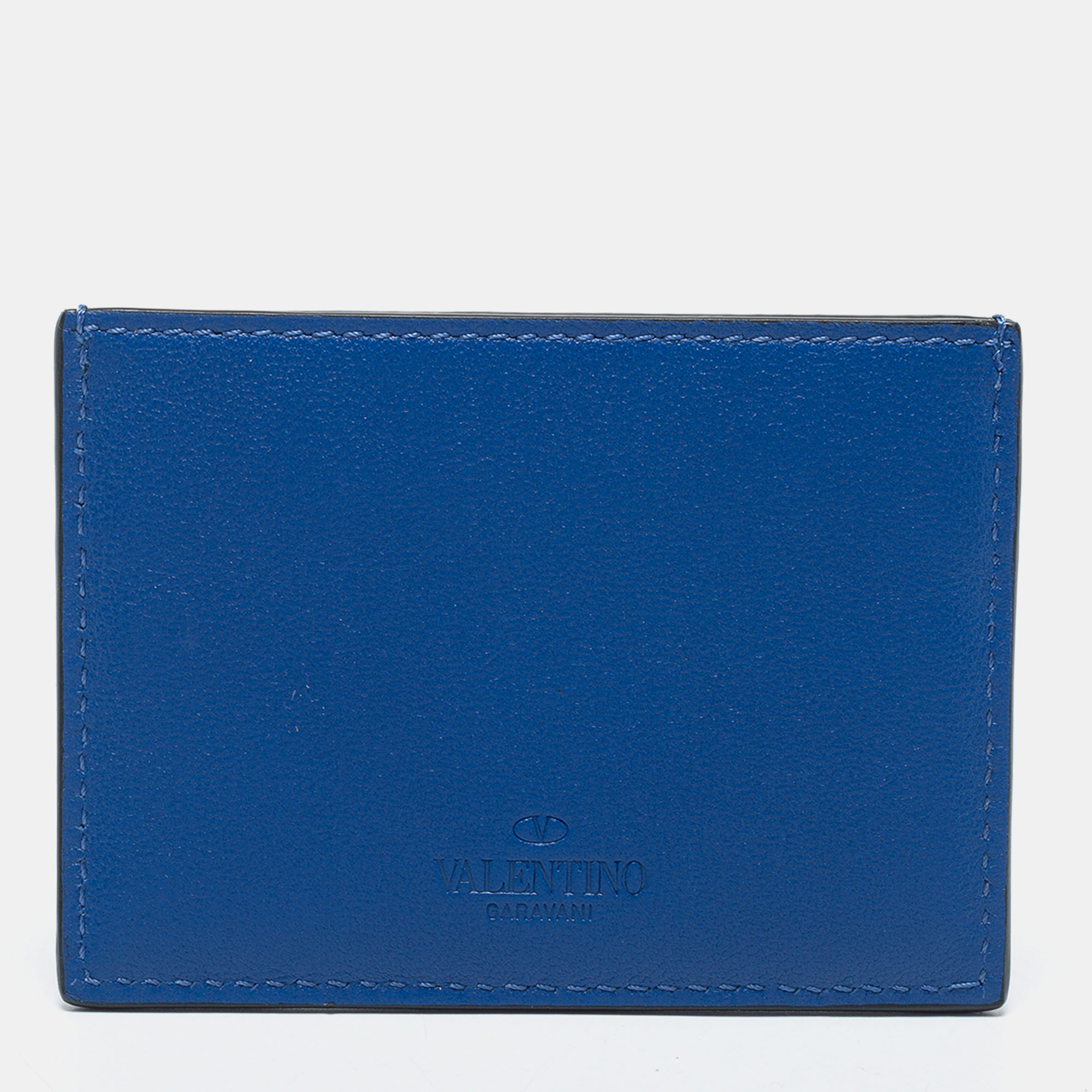 

Valentino Blue Leather Rockstud Card Holder