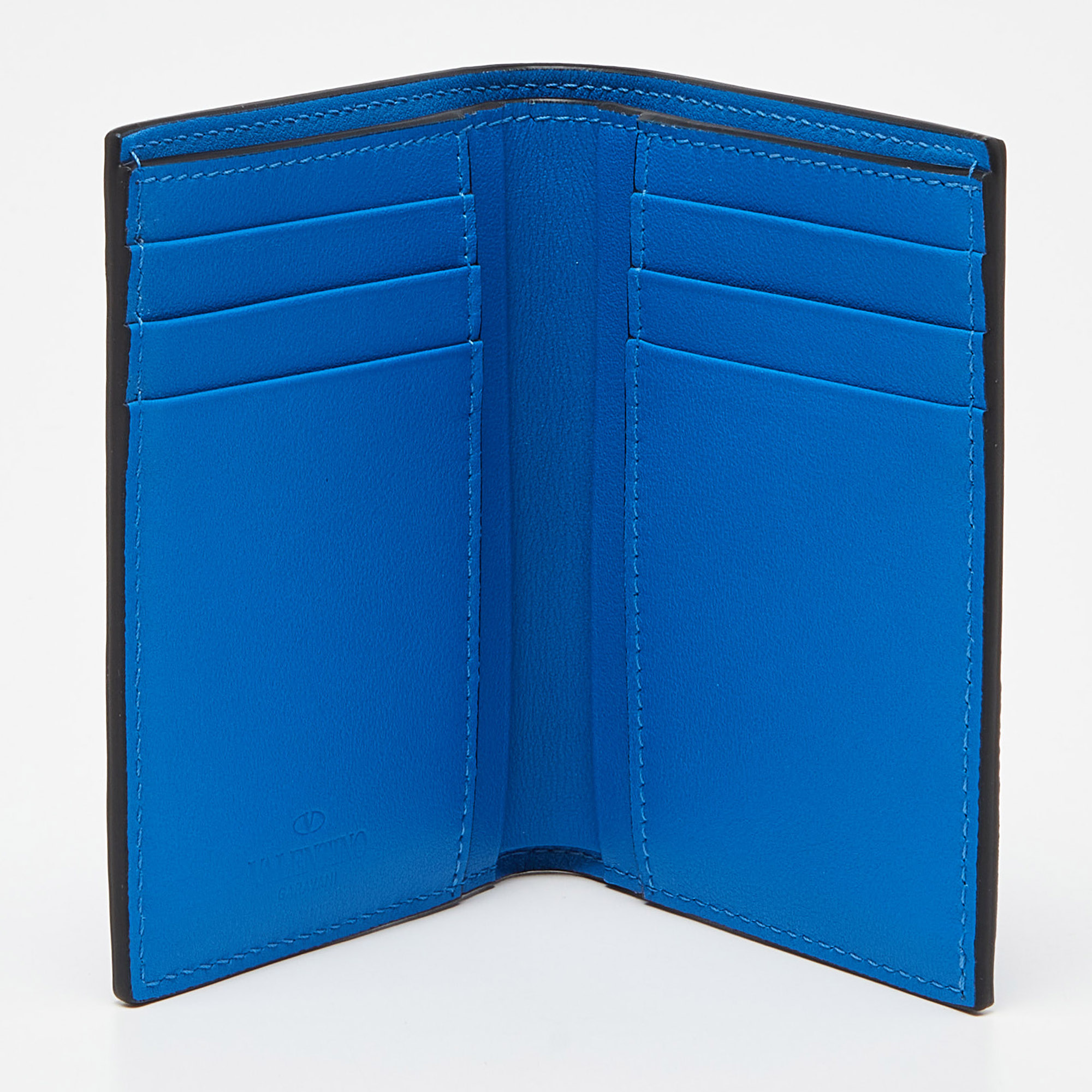 

Valentino Blue Leather VLOGO Card Case