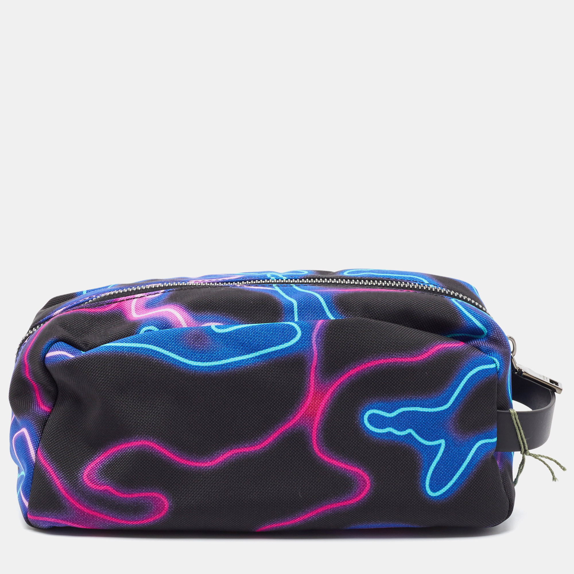 

Valentino Black/Multicolor Neon Camo Nylon Washbag Pouch