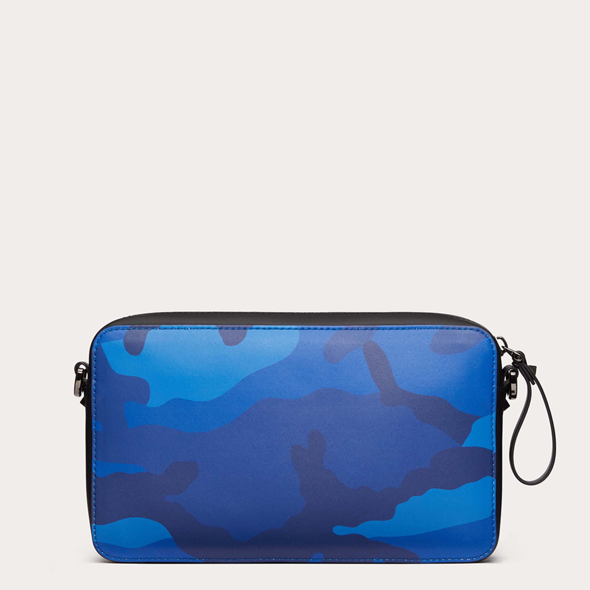 

Valentino Blue/Black Camouflage Leather Crossbody Bag