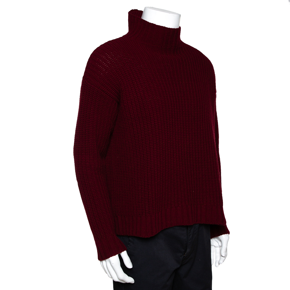 

Valentino Red Wool High Neck Sweater