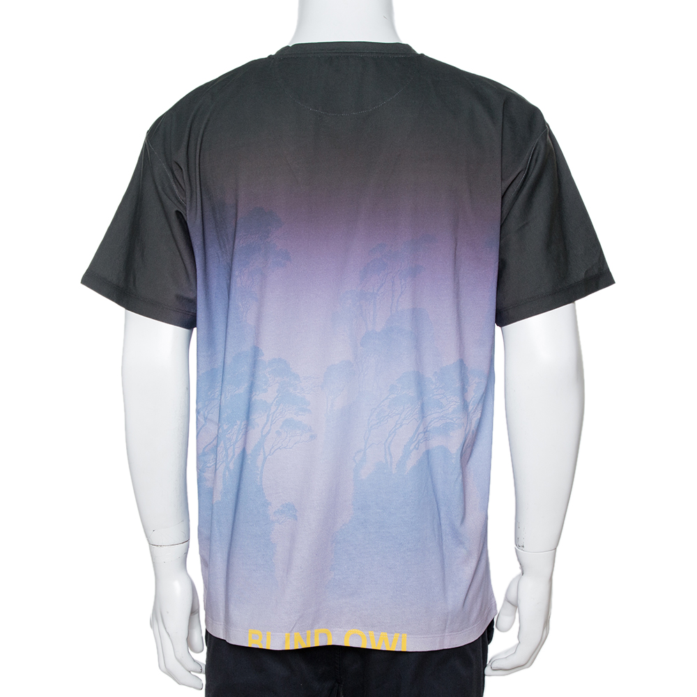 

Valentino Multicolor Cotton Blind Owl Graphic Print T-Shirt