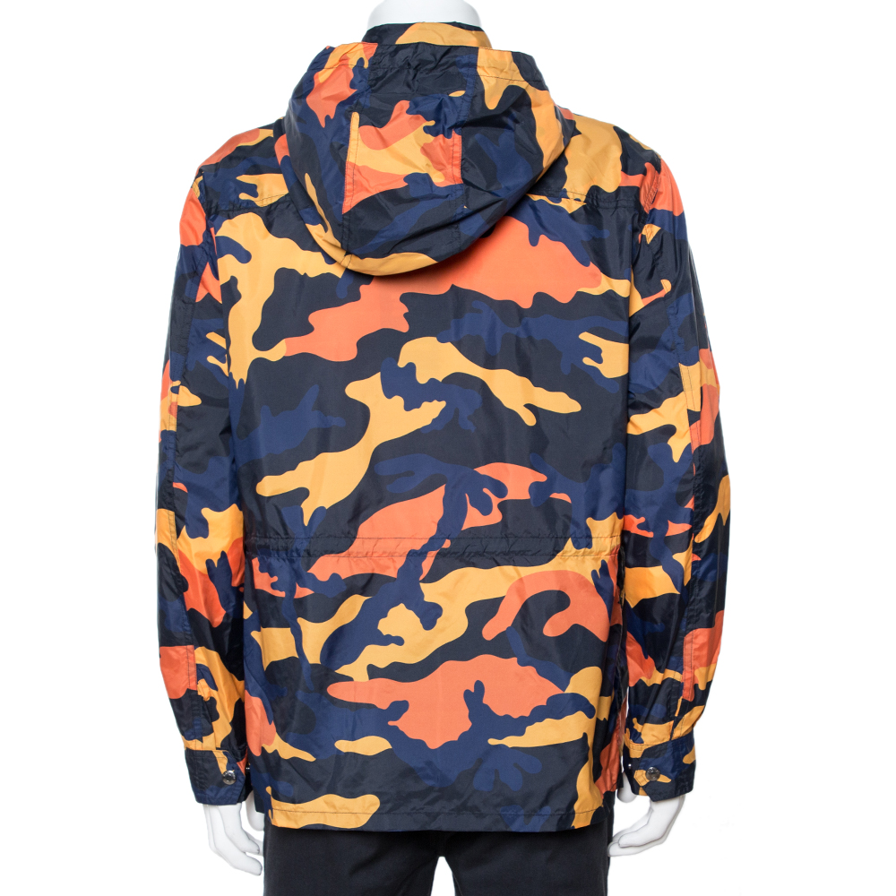 

Valentino Multicolor Camouflage-Print Reversible Windbreaker