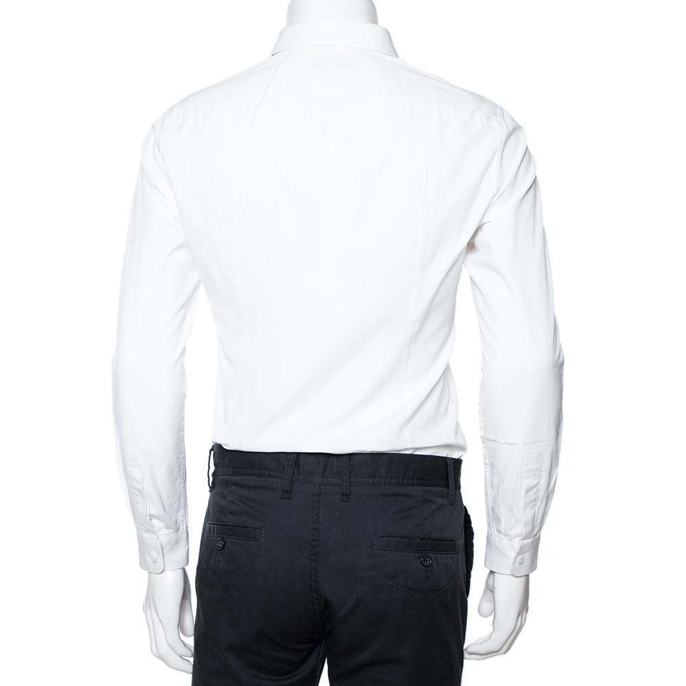 

Valentino White Cotton Slim Fit Button Down Shirt