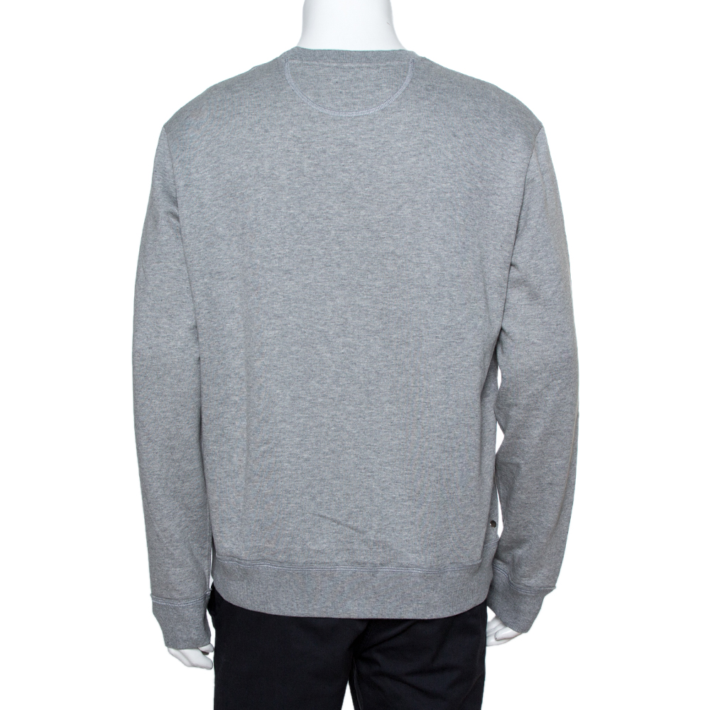 

Valentino Grey Cotton Vlogo Sweatshirt