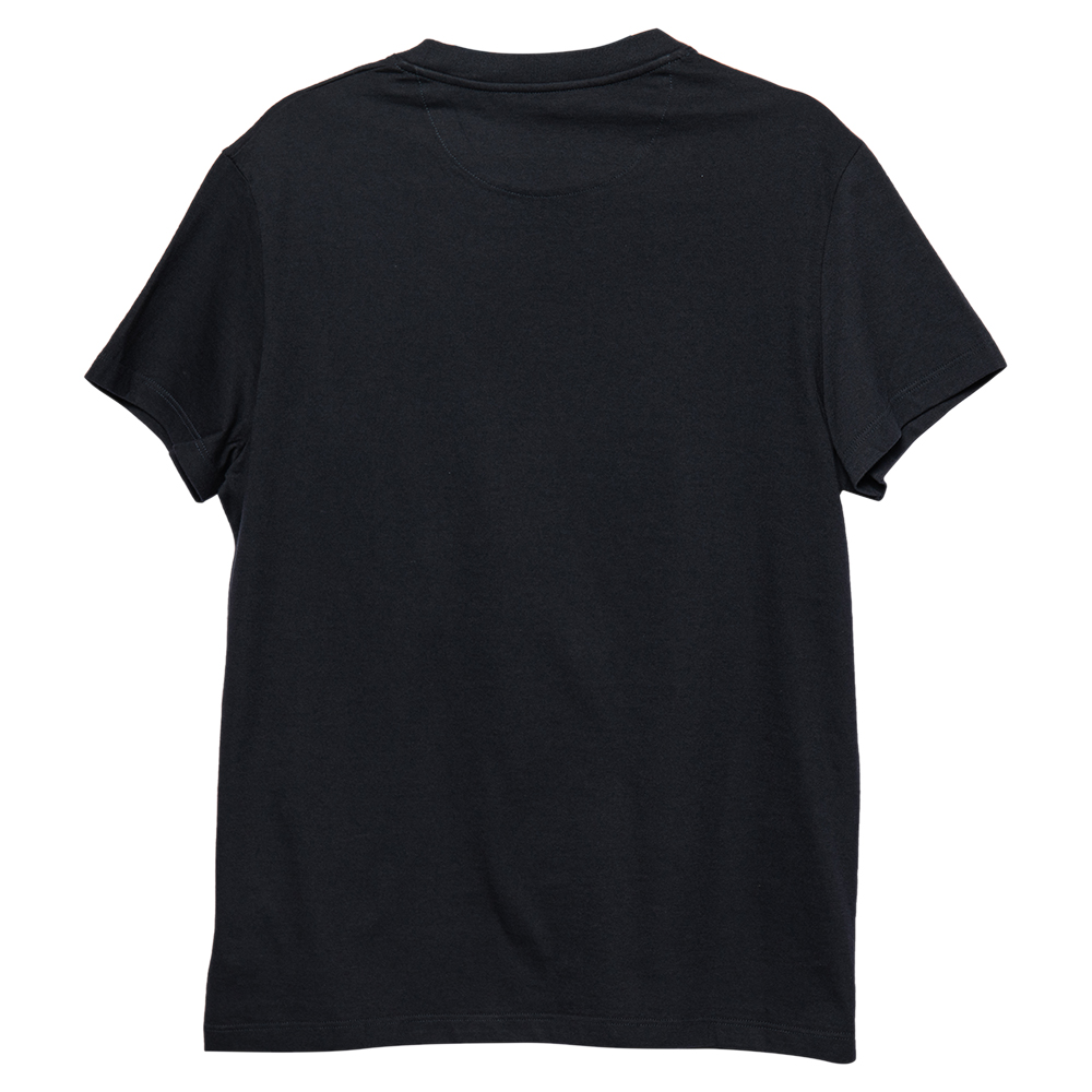 

Valentino Navy Blue VLOGO Print Cotton Crew Neck T-Shirt, Black